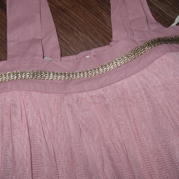 NWT Girls Well Dressed Wolf Mauve Pink Josephine Josie Long Tulle Maxi Dress 6 - Picture 4 of 5